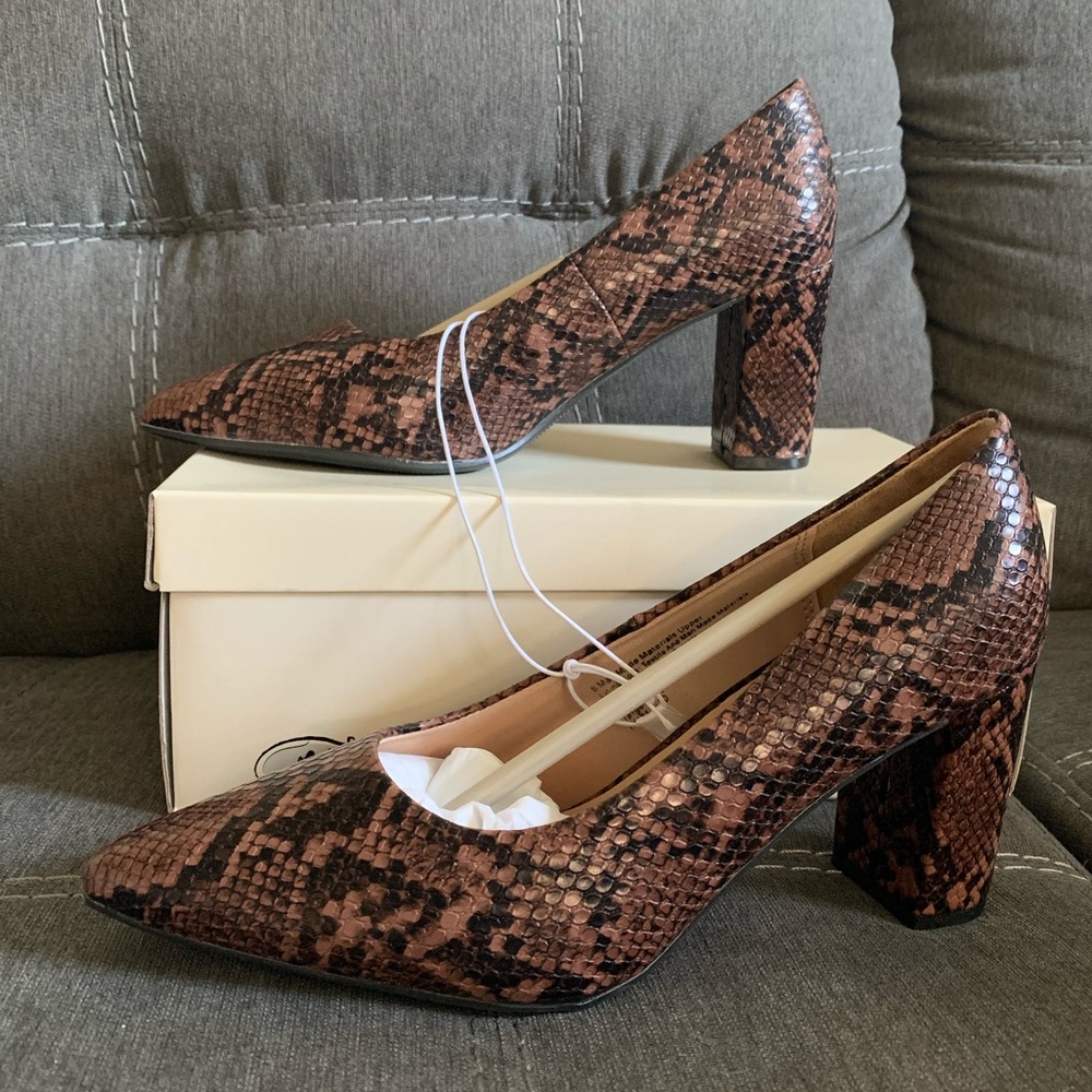 A New Day Snakeskin Heels